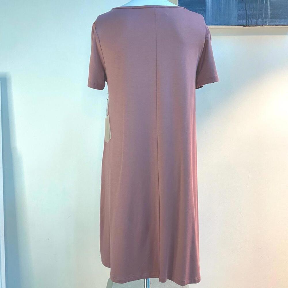 NWT FOREVER 21 T-Shirt Dress Dusty Rose Size S - Picture 3 of 9
